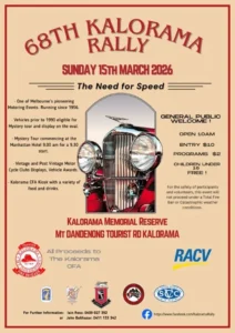 CLUB EVENT - 68th Kalorama Rally @ Kalorama Memorial Reserve
